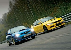 Борьба на рынке между Subaru Impreza WRX и Mitsubishi Lancer Evolution